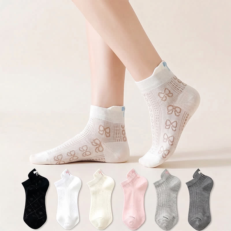 Airy Mesh Low Cut Socks(6 Pairs) - Multicolor - EU36-40(US3-7) - image 0