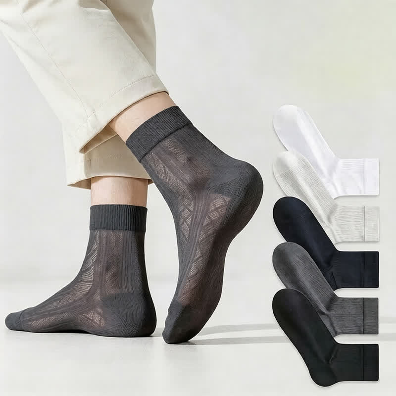 Sheer Mesh Quarter Socks(5 Pairs) - image 0