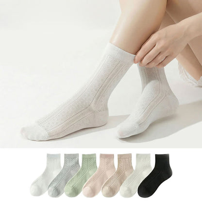 Breathable Air Mesh Quarter Socks(7 Pairs) - Multicolor - EU36-40(US3-7) - image 0