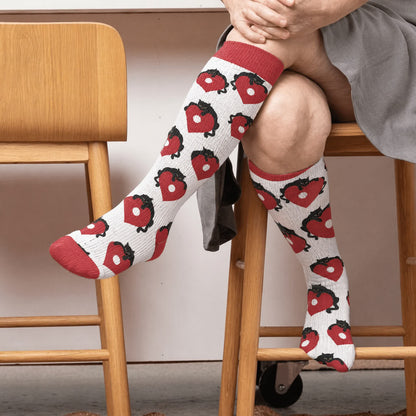 Plus Size Cherry Bow Cat Compression Socks - image 3