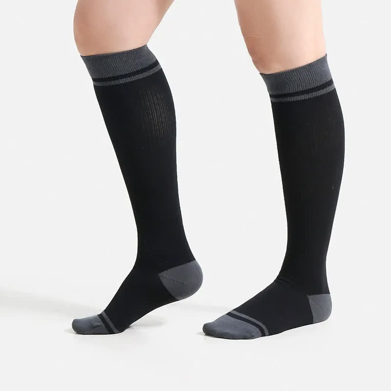Plus Size Solid Color Sport Compression Socks - image 2