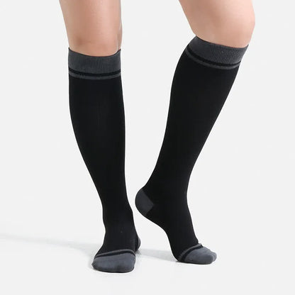 Plus Size Solid Color Sport Compression Socks - Black - XL - image 0