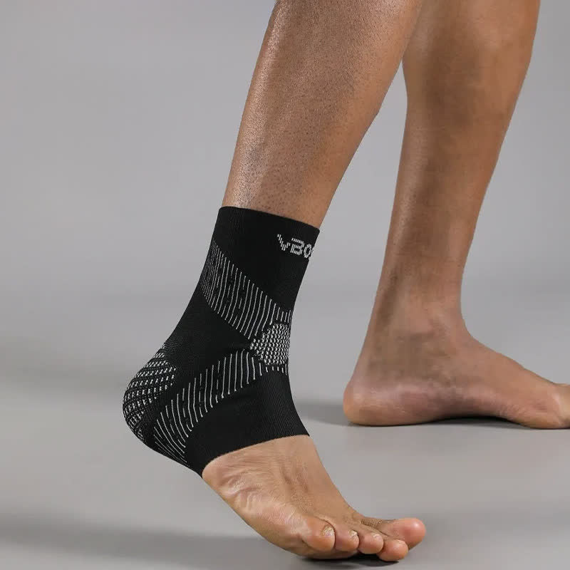 Plus Size 3D Knitted Ankle Braces - Black - XL - image 0