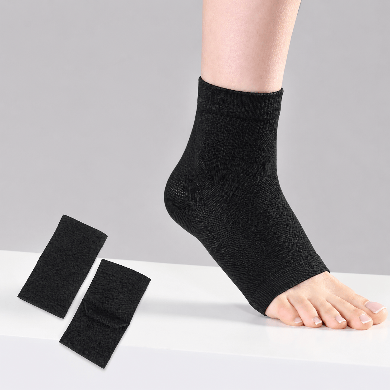 Open Toe Compression Ankle Brace - Black - XL - image 1