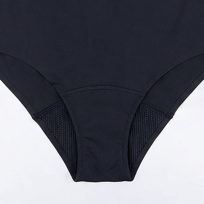 Minimal Scoop Neck One-Piece Swimsuit - image 7