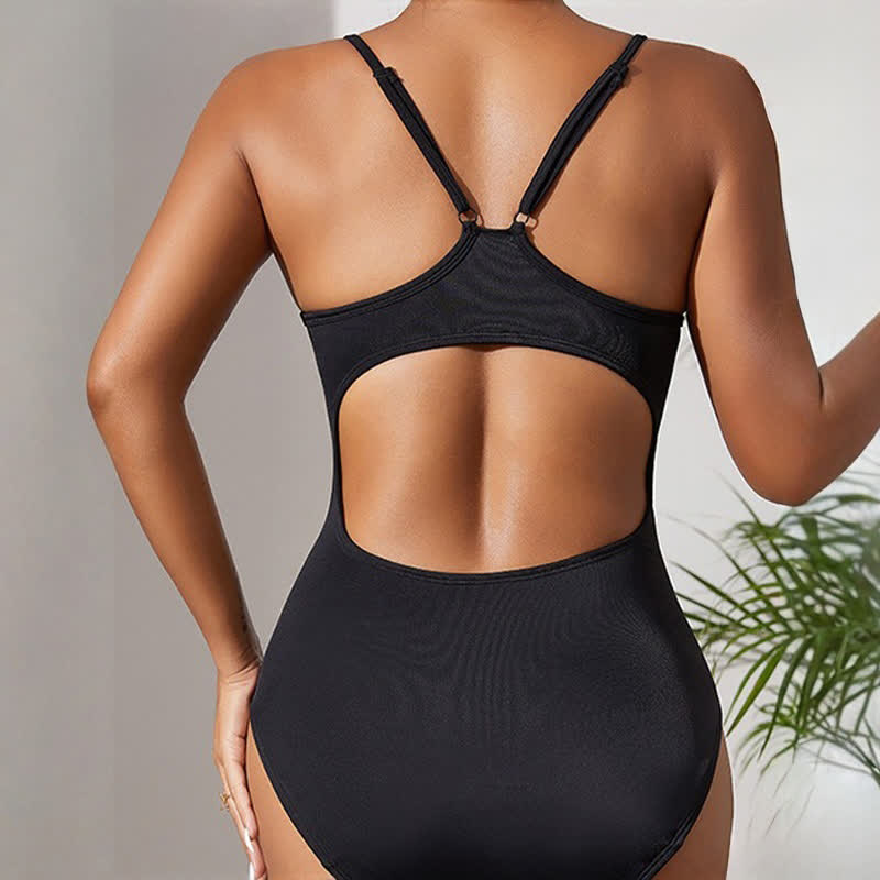 Minimalist Black One-Piece Swimsuit - image 1