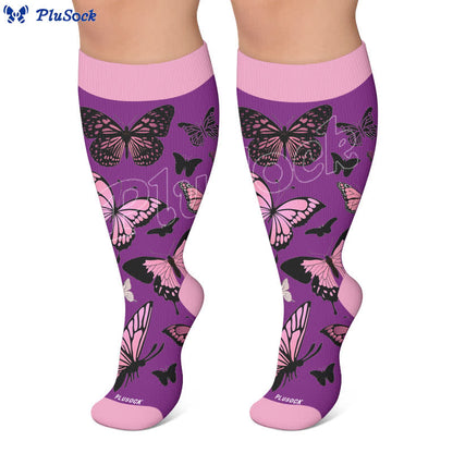 Plus Size Allover Butterfly Compression Socks - image 6