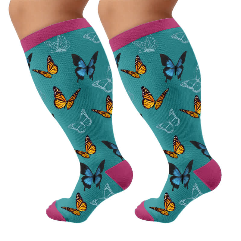 Plus Size Allover Butterfly Compression Socks - image 10