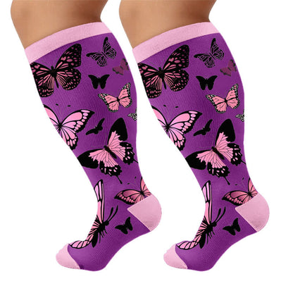 Plus Size Allover Butterfly Compression Socks - image 9