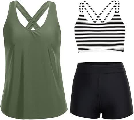 Sport Tankini Three-Piece Tankini Set - image 15