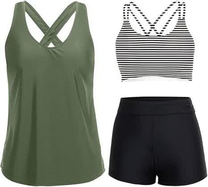 Sport Tankini Three-Piece Tankini Set - image 15