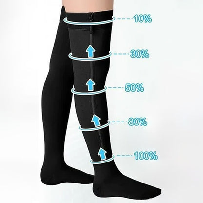 Side-Zip Compression Socks - image 0