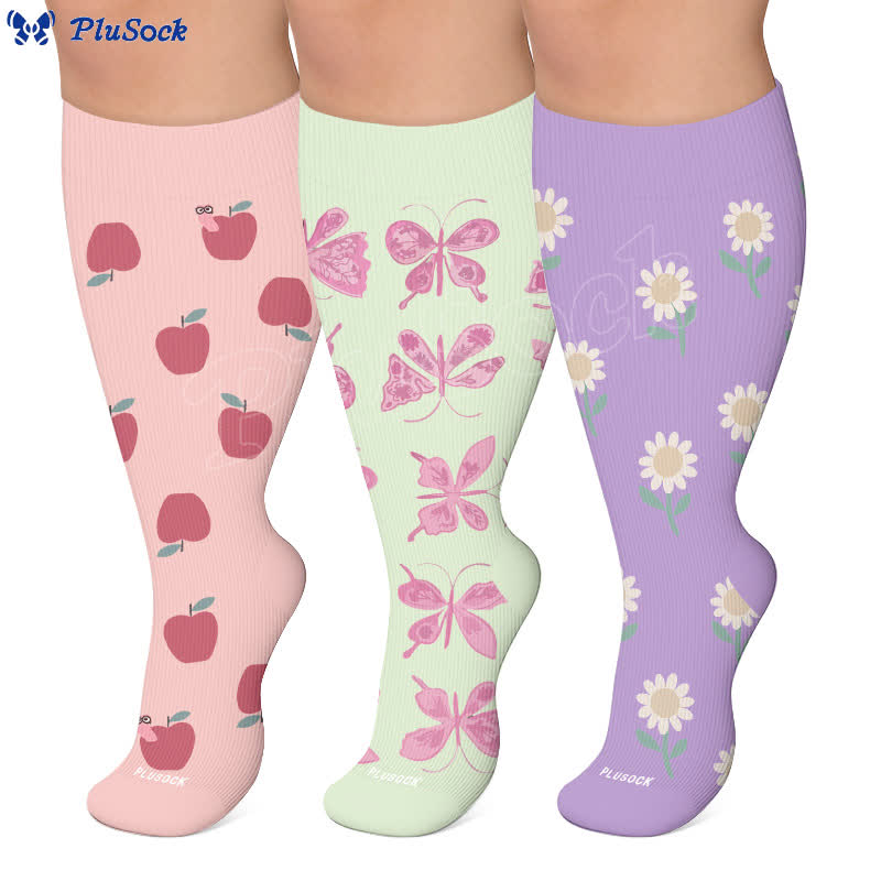 Plus Size Print Compression Socks - image 0