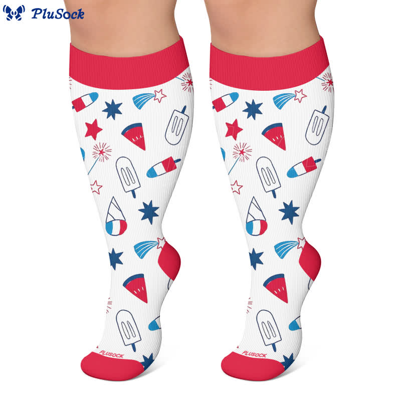Plus Size Funny Pattern Compression Socks - image 5