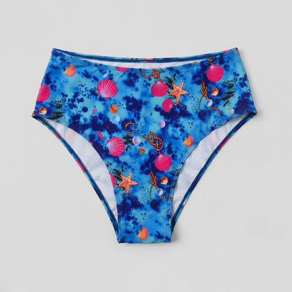 Flower Seashell Print Twist Front Two-Piece Swim Dress - image 19