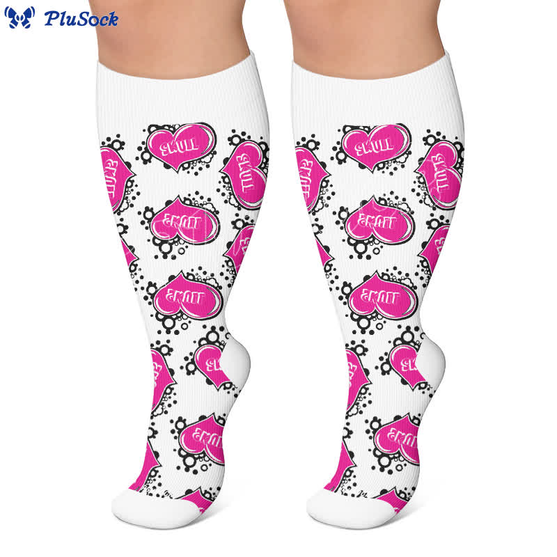 Plus Size Skull Crown Compression Socks - image 6