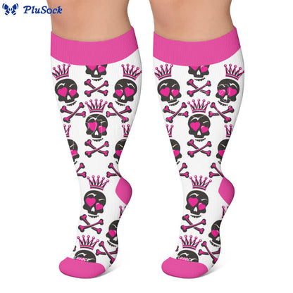 Plus Size Skull Crown Compression Socks - image 7