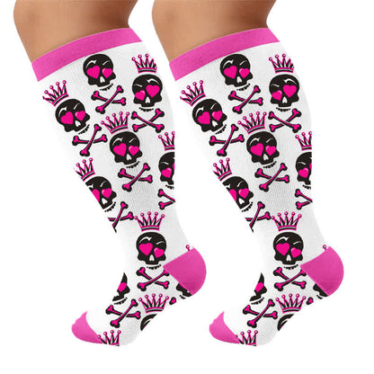 Plus Size Skull Crown Compression Socks - image 10