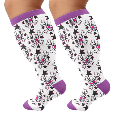 Plus Size Skull Crown Compression Socks - image 8