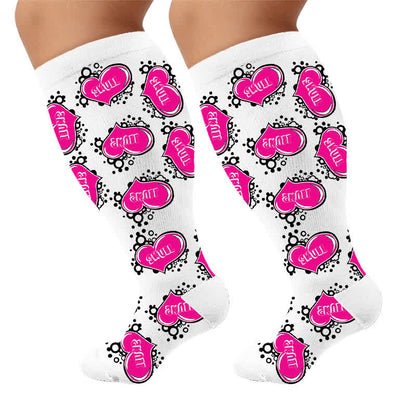 Plus Size Skull Crown Compression Socks - image 9
