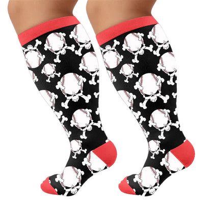Plus Size 8-Ball Skull Compression Socks - image 10