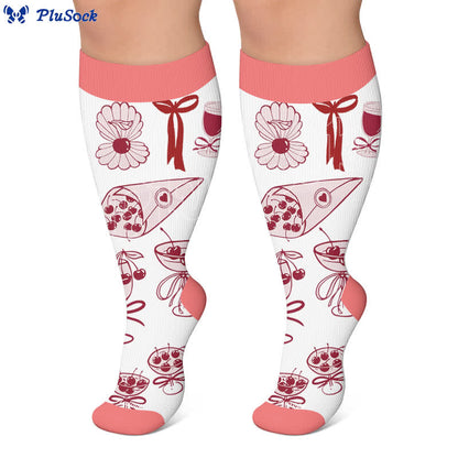 Plus Size Lemon Cocktail Compression Socks - image 6