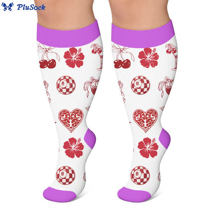 Plus Size Lemon Cocktail Compression Socks - image 7