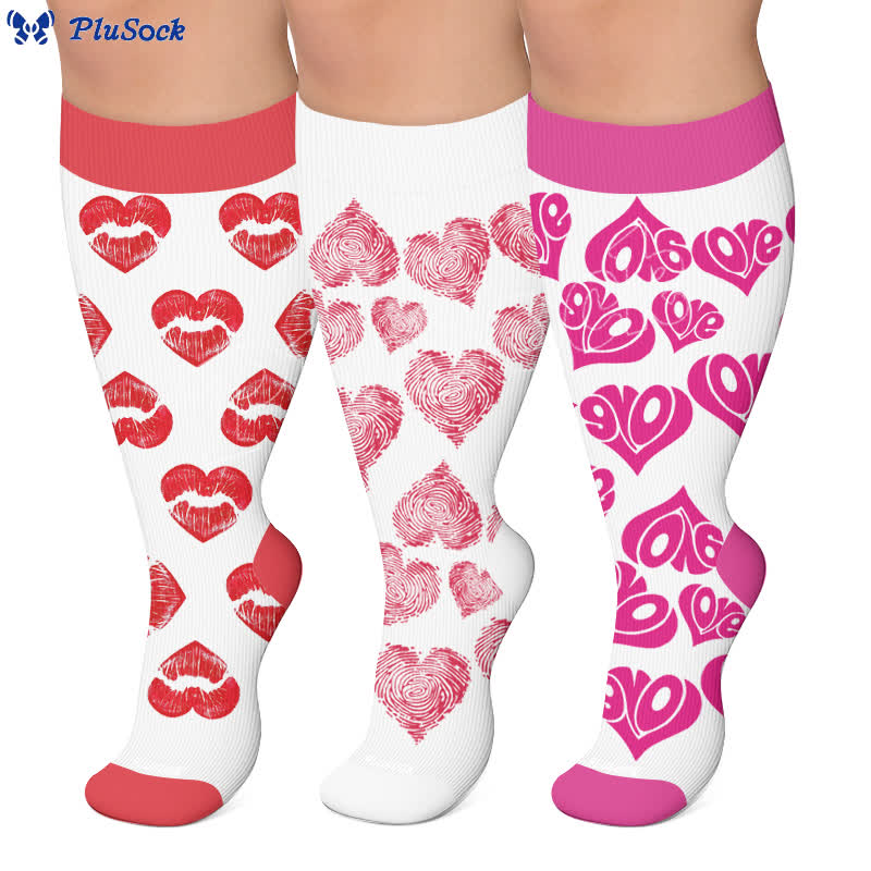 Plus Size Sexy Heart Compression Socks - image 0