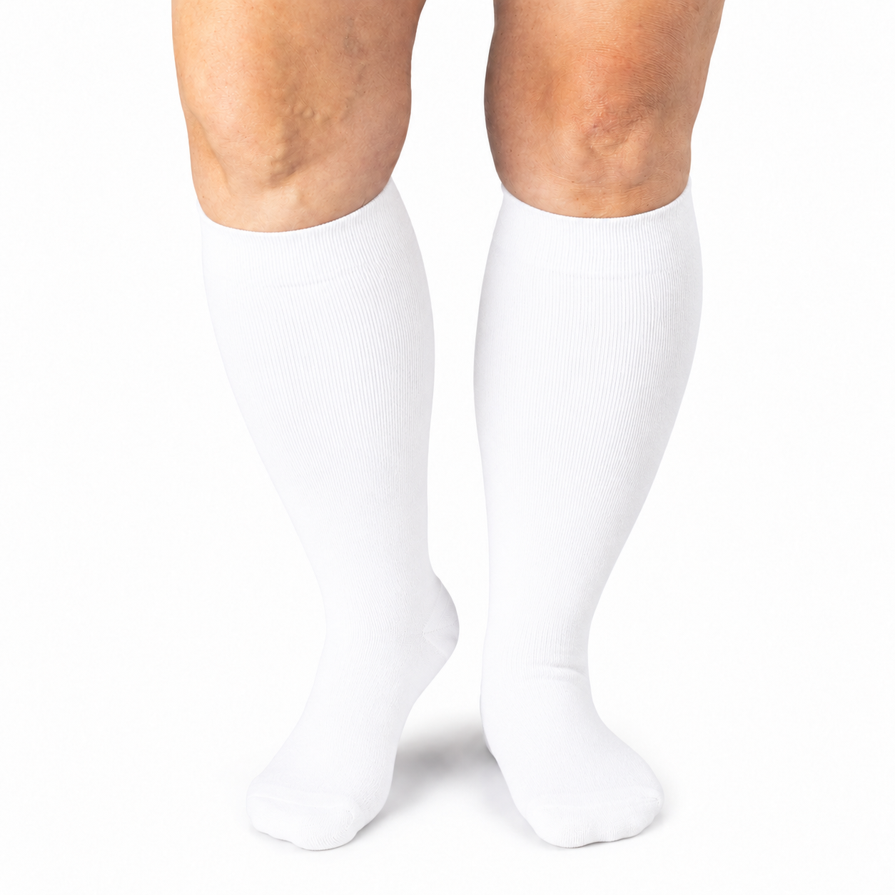 Plus Size Purple Stripe Bamboo Compression Socks - image 5