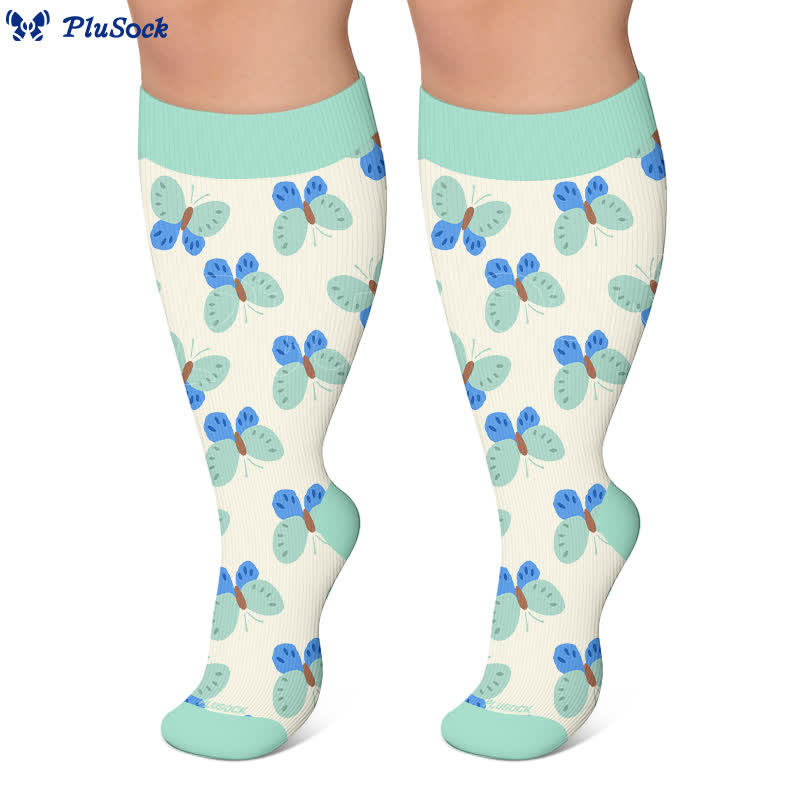 Plus Size Cute Cartoon Print Novelty Compression Socks - image 6