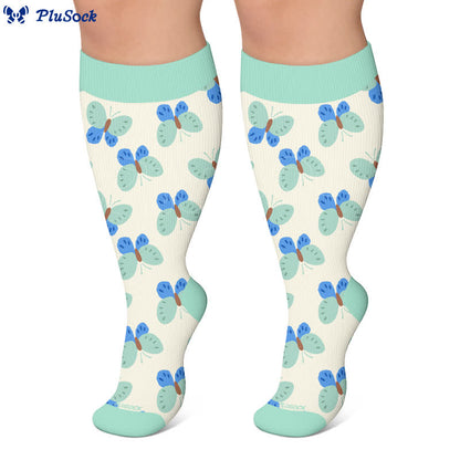Plus Size Cute Cartoon Print Novelty Compression Socks - image 6