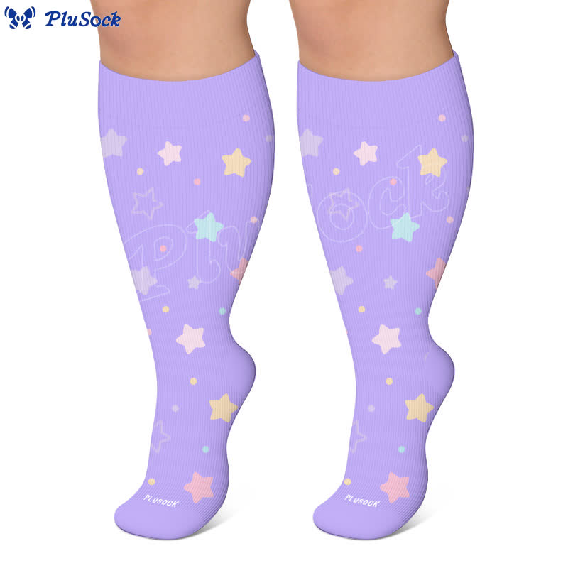 Plus Size Starry Sky Compression Socks - image 7