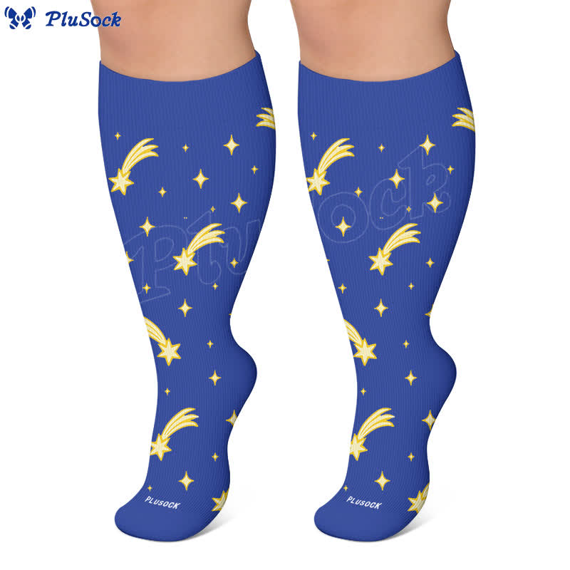Plus Size Starry Sky Compression Socks - image 5