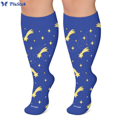 Plus Size Starry Sky Compression Socks - image 5