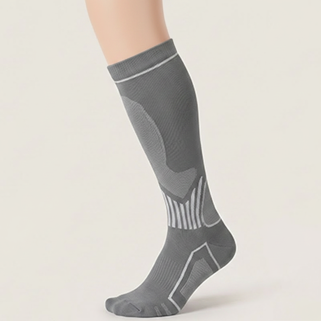 Ribbed Contrast Compression Socks(6 Pairs) - image 2