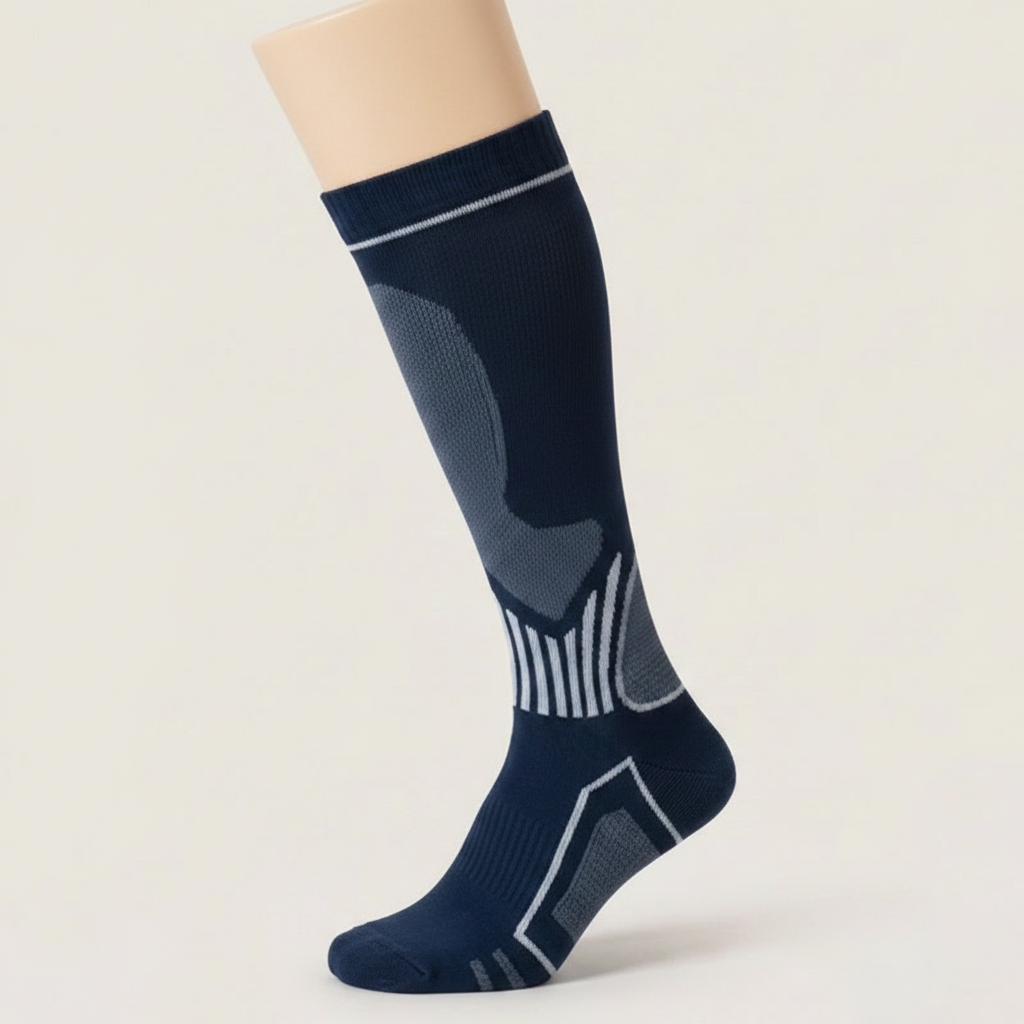 Ribbed Contrast Compression Socks(6 Pairs) - image 4