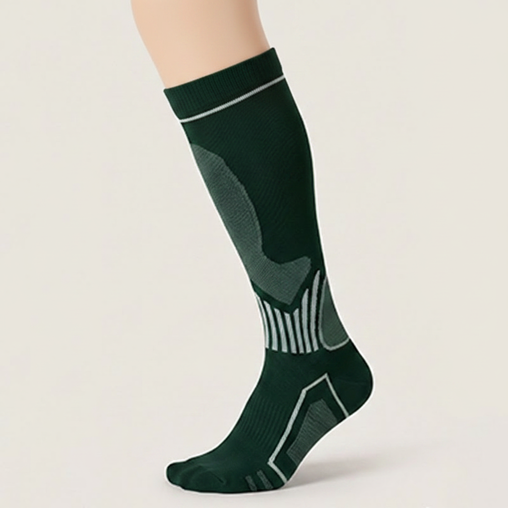 Ribbed Contrast Compression Socks(6 Pairs) - image 5