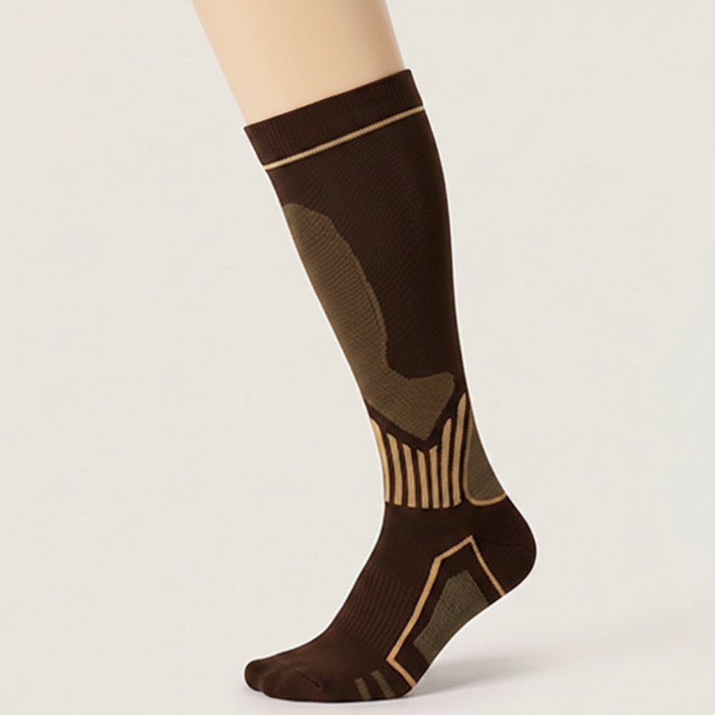 Ribbed Contrast Compression Socks(6 Pairs) - image 6