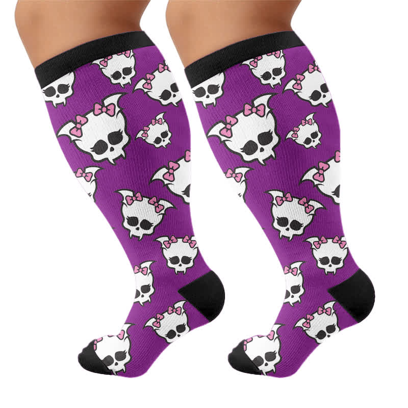 Plus Size Bandaged Skull Compression Socks - image 8