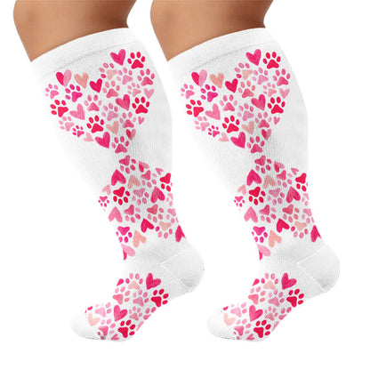 Plus Size Heart Scratching Cat Compression Socks - image 8