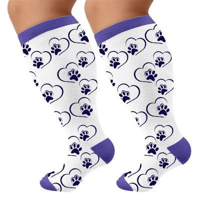 Plus Size Heart Scratching Cat Compression Socks - image 10