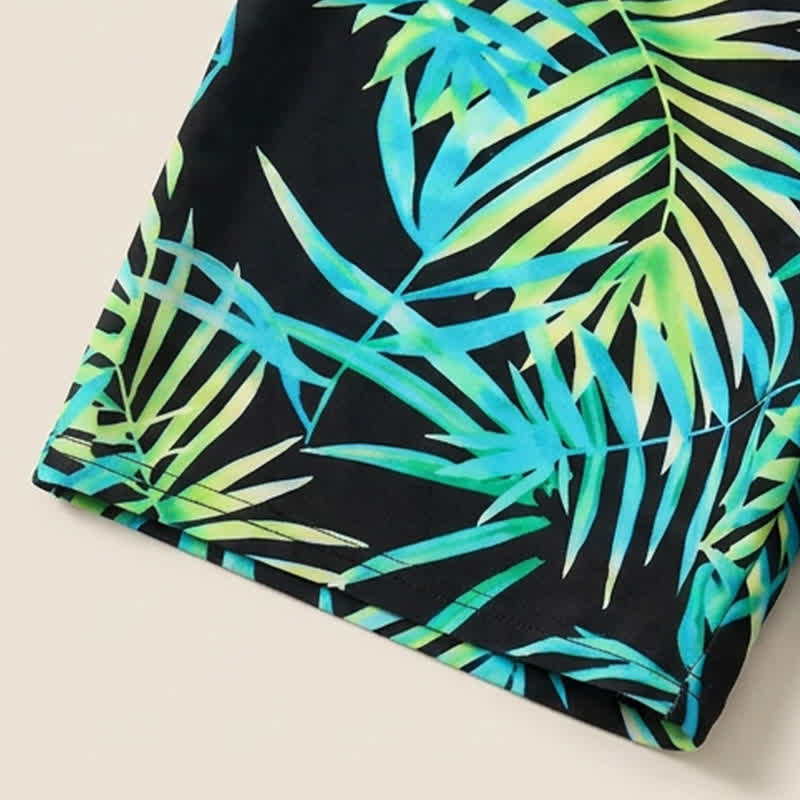 Ribbed Sweetheart Twist Front Tropical Print Tankini Set - image 16