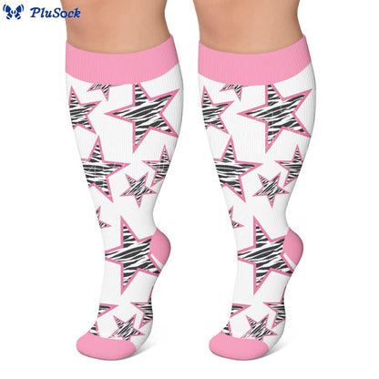 Plus Size Neon Star Compression Socks - image 6