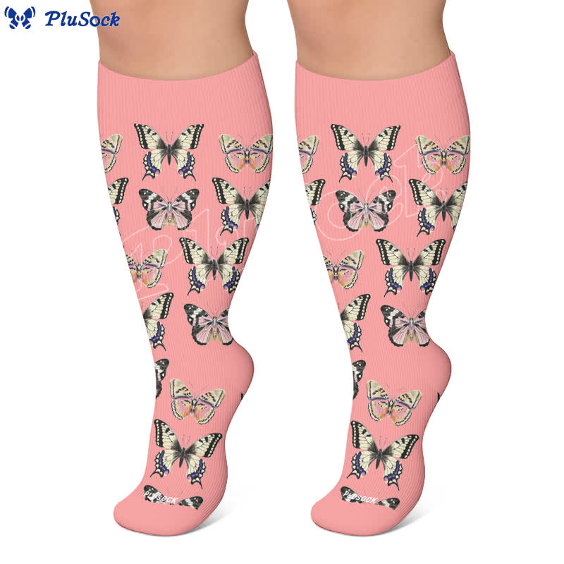 Plus Size Playful Butterfly Compression Socks - image 5