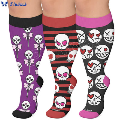 Plus SizeSkull Lollipops Compression Socks - image 0