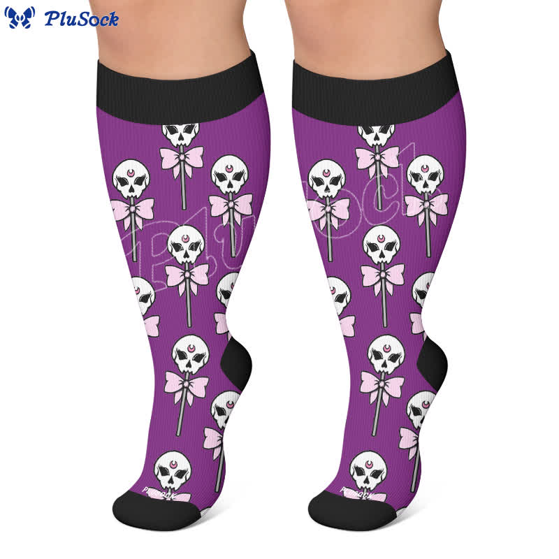 Plus SizeSkull Lollipops Compression Socks - image 5