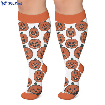 Plus Size Pumpkin Heart Compression Socks - image 6