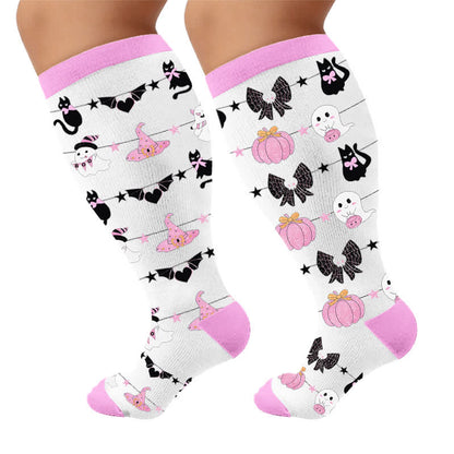 Plus Size Pumpkin Heart Compression Socks - image 10