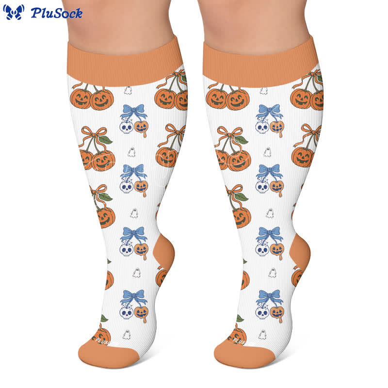 Plus Size Moon Bat Skull Compression Socks - image 7