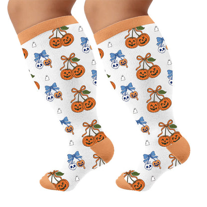 Plus Size Moon Bat Skull Compression Socks - image 10